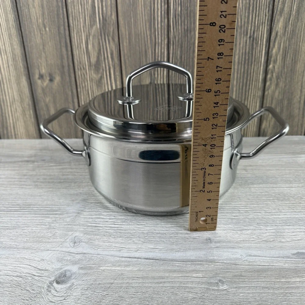 Silga Teknika 3 Qt 24cm Stainless Steel Stock Pot Lid 18/10 Made Italy